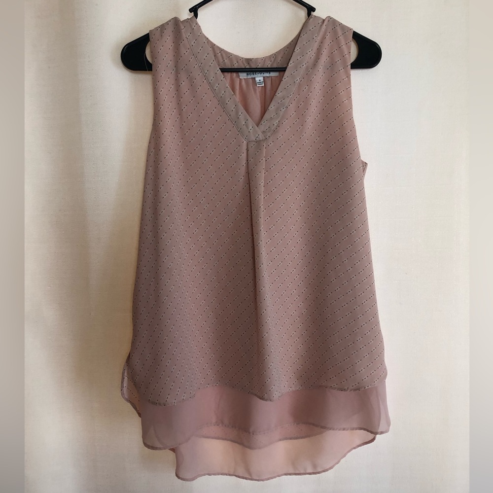 Rose+Olive Pink Sleeveless Blouse